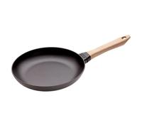 STAUB - Poêle en Fonte avec Poignée en Bois 26 cm Noir