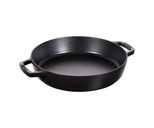 Staub Poêles en fonte Poêle avec 2 poignées 26 cm, Fonte, Noir mat