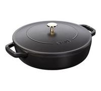 Cocotte ronde chistera 28 cm noir mat fonte émaillée 6,7 l staub staub-12612825 Noir
