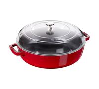 Sauteuse avec couvercle en verre, 24 cm, Cerise Staub