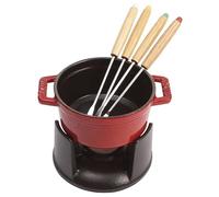 Staub Service à fondue en fonte Ø 10 cm, 0,25 L Cerise