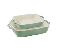 STAUB Set de plats à gratin Staub fonte rectangulaire 2 pièces Bois d'eucalyptus
