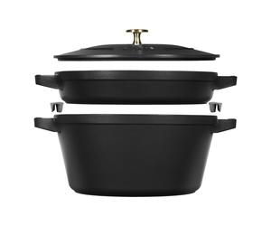 Staub Stackable Set 2-pcs, Set empilable, Noir mat