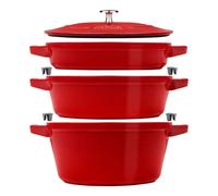 Staub Stackable Set 3-pcs, empilable, Cerise