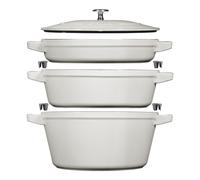 Staub Stackable Set 3-pcs, Set empilable, Truffe blanche