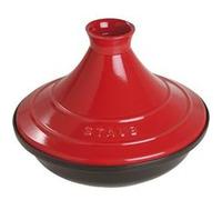 Staub Tajine 28 cm - Fonte émaillée, couvercle céramique, compatible tous feux - Cerise