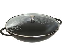 Staub Spécialités Wok avec couvercle en verre 37 cm, Fonte