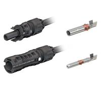 Staubli Ensemble de connecteurs MC4 EVO2 // Staubli EC/Multi-Contact MC-PV-KST4-EVO2 (-) et MC-PV-KBT4-EVO2 (+) // Plage de sections de câble 4mm² et 6mm² // Les connecteurs MC4 EVO2 sont compatibles