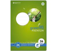 Staufen 040782026 - Green notebook, ruling 26, DIN A4, 16 sheets, 90 g/m², 5 mm,