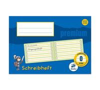 Staufen® 734500701 Cahier d'apprentissage de l'écriture Premium Linéature 0 (1ère année scolaire) - avec bande centrale jaune lignée sans marge