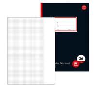 Staufen® Cahier d'école Oberschule Lineatur 26 quadrillé DIN A4 marge extérieure, 20 feuilles
