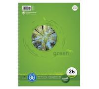Staufen® green 608575026 Collegeblock LIN26 - A4, 80 feuilles, 70 g/qm, quadrillé avec marge