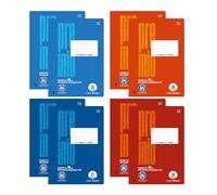 Staufen Lot de cahiers premio - format A4, 32 feuilles, kit de rentrée scolaire (LIN 25, 26, 27, 28), 2 exemplaires de chaque