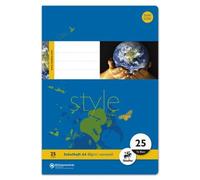 Staufen® style 040416025 Cahier LIN25 - A4 16 feuilles 80g/qm 9mm ligné avec marge
