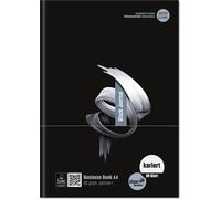 Staufen® style 608560100 Livre de comptes - A4, 80 feuilles, 90 g/qm, quadrillé, noir