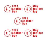 Stay Another Day Autocollants pour voiture Santé mentale Rouge