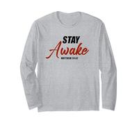 Stay Awake - Matthew 24:42 Jesus Quote Salvation Faith Manche Longue
