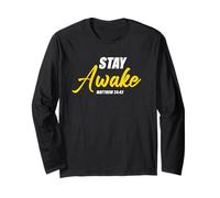 Stay Awake - Matthew 24:42 Jesus Quote Salvation Faith Manche Longue