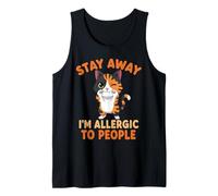 Stay Away I'm Allergic to People Amoureux des Chats Débardeur