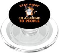 Stay Away I'm Allergic to People Amoureux des Chats PopSockets PopGrip pour MagSafe