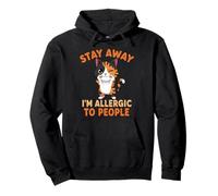 Stay Away I'm Allergic to People Amoureux des Chats Sweat à Capuche
