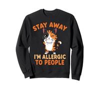 Stay Away I'm Allergic to People Amoureux des Chats Sweatshirt