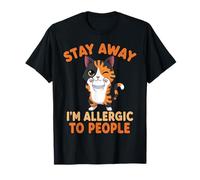 Stay Away I'm Allergic to People Amoureux des Chats T-Shirt
