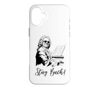 Stay Bach! Funny Bach Harpsichord Musique Classique Coque pour iPhone 16 Plus