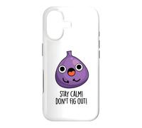Stay Calm Don't Fig Out Jeu de Mots Amusant aux Fruits Coque pour iPhone 17