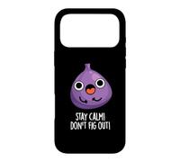 Stay Calm Don't Fig Out Jeu de Mots Amusant aux Fruits Coque pour iPhone 17 Pro Max