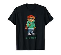Stay Childish Let's Party, Funny Boys Girls Teddy Bear Style T-Shirt