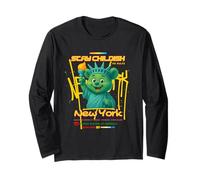 Stay Childish & wear Cool New York City Teddy Bear Graphic Manche Longue