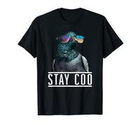 Stay Coo Lunettes de soleil drôles pigeon portant des lunettes de soleil pour propriétaire d'oiseaux T-Shirt
