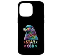 Stay Coo Pigeon Portant des Lunettes de Soleil Propriétaire d'oiseaux Amoureux des Animaux Coque pour iPhone 14 Pro Max