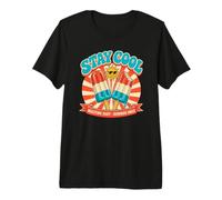 Stay Cool T-Shirt rétro Popsicle Patriotic Summer Only T-Shirt Haut de Gamme