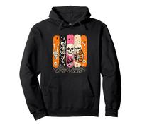 Stay Creepy Funny Skeleton Halloween Retro Spooky Sweat à Capuche