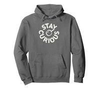 Stay Curious Détective Typographie Vintage Sweat à Capuche, Unisexe pour Adultes, Asphalte, L