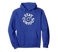 Stay Curious Détective Typographie Vintage Sweat à Capuche, Unisexe pour Adultes, Bleu Royal, M
