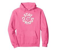Stay Curious Détective Typographie Vintage Sweat à Capuche, Unisexe pour Adultes, Rose Vif, L
