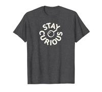 Stay Curious Détective Typographie Vintage T-Shirt, Homme, Chiné Foncé, 6XL