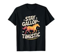 Stay Gallop Timistic Horse Trainer Spirit T-Shirt Graphique avec Valeur