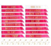 STAY GENT 18 Pièces Bride to be écharpe Ceinture en satin 17 Team mariée Sash 1 Bride to be écharpe Écharpe Enterrement de Vie de Jeune Fille