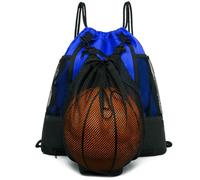 STAY GENT Drawstring Sac à Dos de Basketball Sac de Foot pour Garçons & Filles, Bleu Filet allon Foldable Football Volleyball Sacs de Sport Avec Sac en Filet Détachable pour Gym Base-ball Yoga