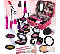 STAY GENT Faux Maquillage Enfant Jouet pour Filles, Faux Maquillage Kit avec Cosmétique Sac pour Prétend Enfants Rôle Jouer Fille Cadeau pour Plus de 3 Ans Anniversaire Noël (Pas de Vrai Maquillage)