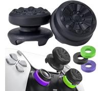 STAY GENT Grip Joystick pour PS5 - FPS Capuchons Joystick pour PS5 & PS4 Accessoires Manette 2 Thumbsticks Grips + 3 Anneaux de Précision Controller Thumb à Aide avec Viser Réduire Pouce Fatigue, Noir