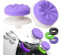 STAY GENT Grip Joystick pour PS5 - FPS Capuchons Joystick pour PS5 & PS4 Accessoires Manette 2 Thumbsticks Grips + 3 Anneaux de Précision Controller Thumb à Aide avec Viser Réduire Pouce Fatigue
