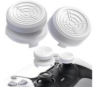 STAY GENT Grip Joystick pour PS5 - FPS Capuchons Joystick pour PS5 & PS4 Accessoires Manette Thumbsticks Grips Controller Thumb Silicone Caps à Aide avec Viser, Réduire Pouce Fatigue, Blanc 2 pièces