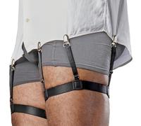 STAY GENT Homme Jarretiere Porte Chemise Réglable Elastique Jarretelle Chemise Shirt Garter pour Homme Police Pince Rentrée dans le Pantalon Shirt Suspenders pour Femmes avec Antidérapant Clips