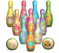 STAY GENT Jeu de Quille avec 10 Quilles et 2 Boules, Dinosaure Jeux de Quilles Balle Bowling Enfants pour Intérieur Extérieur Cadeaux pour 3 4 5 6 Ans Enfants Anniversaires Noël