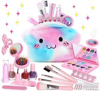 STAY GENT Réel Kit Maquillage Jouet Filles, Lavable Malette Maquillage Jouet pour Enfant Coffret Maquillage Enfant Filles Makeup Set Princesse Cadeau pour 3 4 5 6 7 8 9+ Ans Noël Anniversaire